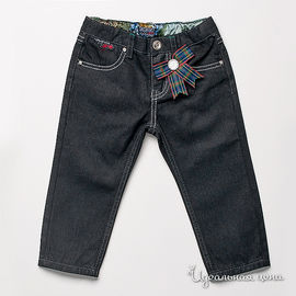 Брюки цвет джинс для девочки, рост 80-92 см