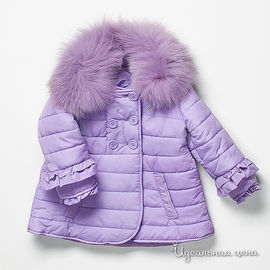 Пальто лиловое для девочки, рост 80-92 см