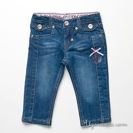 Брюки цвет джинс для девочки, рост 80-92 см