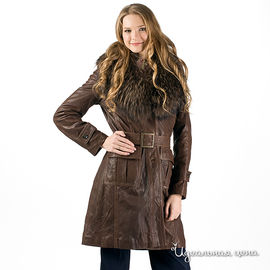 Пальто женское, цвет коричневый