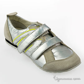 Кроссовки серебряные для девочки, размер 30-39
