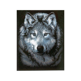 Гравюра серебряная "Волк"