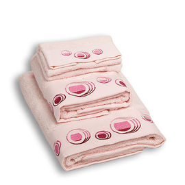 Комплект махровых полотенец из трех предметов бамбук светло-розовый
