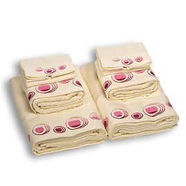 Комплект махровых полотенец из шести предметов бамбук молочный