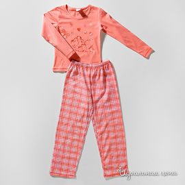 Пижама персиковая для девочки, рост 128-146 см
