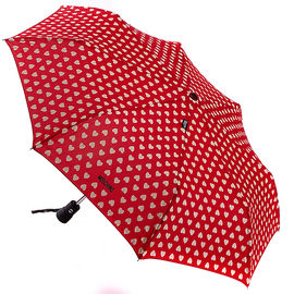 Зонт бордовый/кремовый