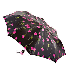 Зонт черный/розовый