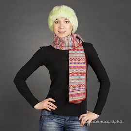 Комплект шапка и шарф, разноцветный