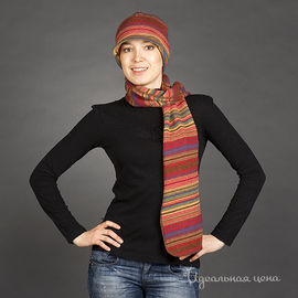Комплект шапка с козырьком и шарф, красный