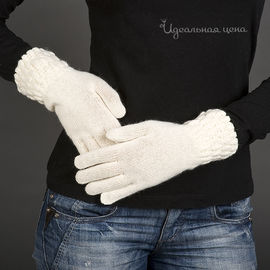 Перчатки женские вязаные,  белые