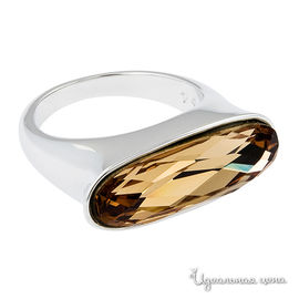 Кольцо с кристаллами Swarovski Crocus "Багетта" женское