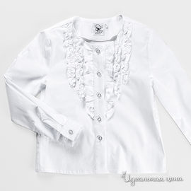 Блузка "Франсуаза" белая для девочки, рост 98-134 см