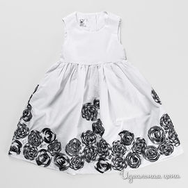 Платье GT Basic АМЕЛИ для девочки, цвет белый / черный