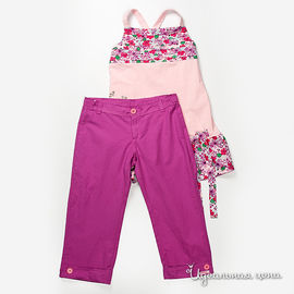 Комплект: блузка и капри для девочки, рост 100-164 см