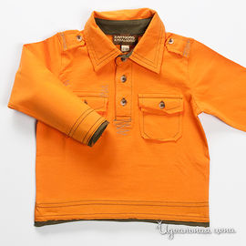 Рубашка-поло цвета манго для мальчика, рост 50-140 см