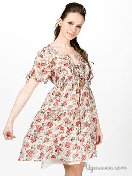 Платье Cristina Gavioli женское, цвет бежевый / красный