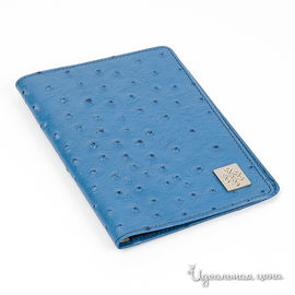 Обложка для паспорта цвет "синий страус"
