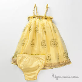 Комплект: платье желтое и трусики для девочки, рост 62-92 см