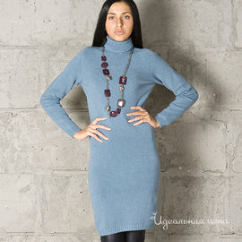 Платье с длинным рукавом Lovini, голубое