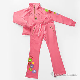 Спортивный костюм розовый для девочки, рост 114-154 см