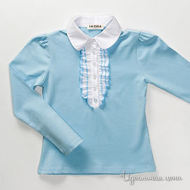 Блузка Timole, цвет голубой, для девочки