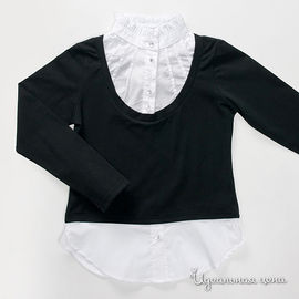 Блузка Timole, цвет белый / черный, для девочки