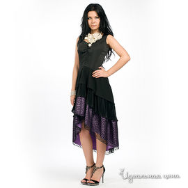 Платье Lussotico женское, цвет черный / фиолетовый