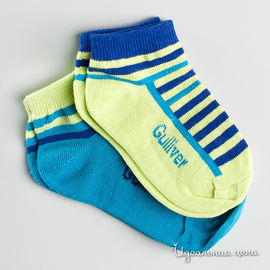 Комплект носков Gulliver для девочки, цвет салатовый / голубой, 2 пары