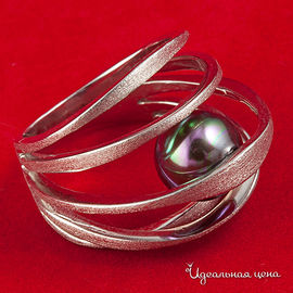 Кольцо Majorica, серебро, жемчуг
