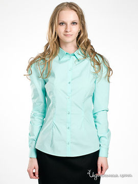 Рубашка женская ALEXANDER McQUEEN, бирюзового цвета