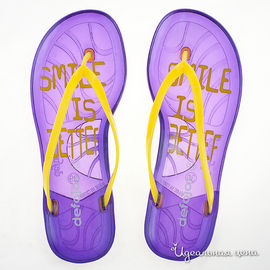 Пляжные тапочки De Fonseca женские, цвет желто-фиолетовый