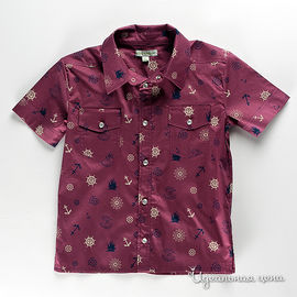 Рубашка Jolly Bambolly для мальчика, цвет бордовый, рост 104-128см