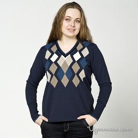 Пуловер MyF с ромбами, синий