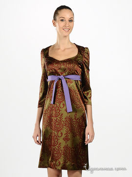 Платье Marmalade женское, цвет зеленый / коричневый