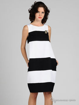Платье Georgeta женское, цвет черный / белый
