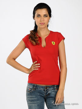 Футболка Ferrari женская, цвет красный