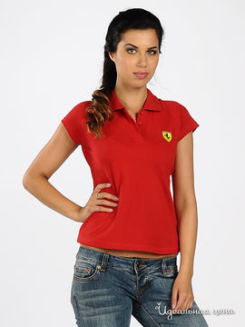 Поло Ferrari женское, цвет красный