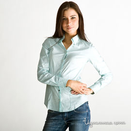 Рубашка GAS женская, цвет белый / бирюзовый
