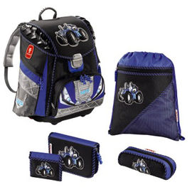 Рюкзак с наполнением Hama "Трактор" для мальчика, цвет синий / черный, 5 предметов