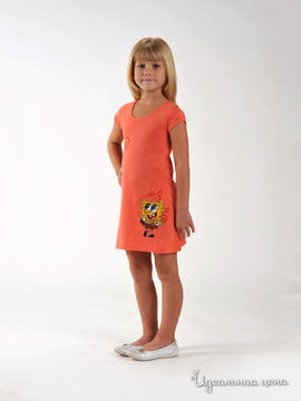 Платье Cartoon brands "ГУБКА БОБ" для девочки, цвет оранжевый