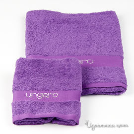 Набор полотенец Emanuel Ungaro, цвет фиолетовый, 40х60 + 60х110 см