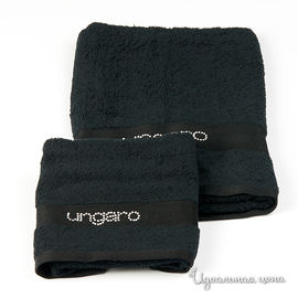 Набор полотенец Emanuel Ungaro, цвет черный, 40х60 + 60х110 см