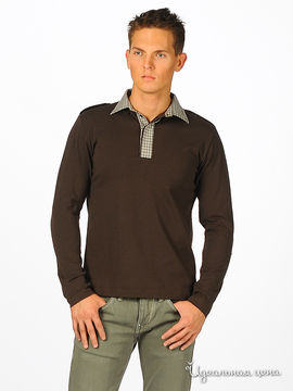 Рубашка-поло Takeshy Kurosawa мужская, цвет коричневый