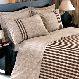 Комплект постельного белья Issimo "BEATRIX", цвет коричневый / бежевый, евро