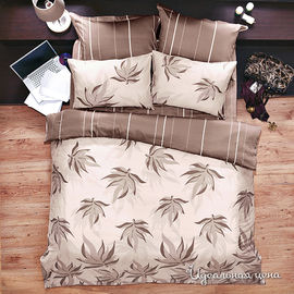 Комплект постельного белья Issimo "BREZZY", цвет коричневый / бежевый, 1,5-спальный
