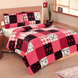 Комплект постельного белья Issimo CELEN, цвет красный / черный, 1,5-спальный