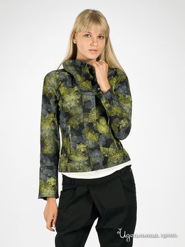Куртка Bench женская, цвет черный / зеленый