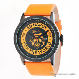 Часы Ed Hardy, цвет оранжевый