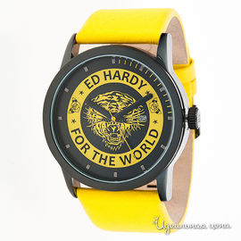 Часы Ed Hardy, цвет желтый