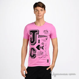 Футболка Roberto Cavalli мужская, цвет розовый